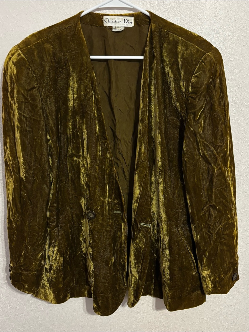Vintage Christian Dior Velvet Blazer